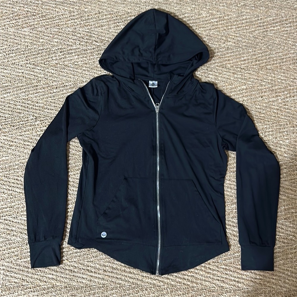 Senita Bestie Zip Up Hoodie size small in Black